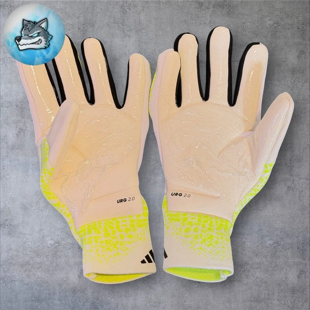 Adidas Predator Pro Fingersave Goalkeeper Gloves Size 12 New Volt Yellow JN5354